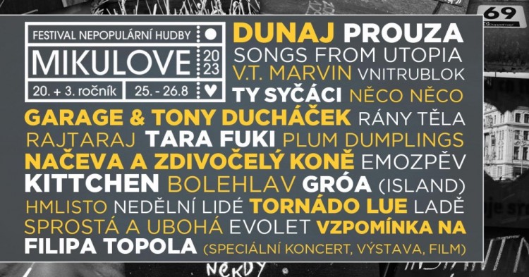 MIKULOVE 2023 - Festival nepopulární hudby - Mikulov
